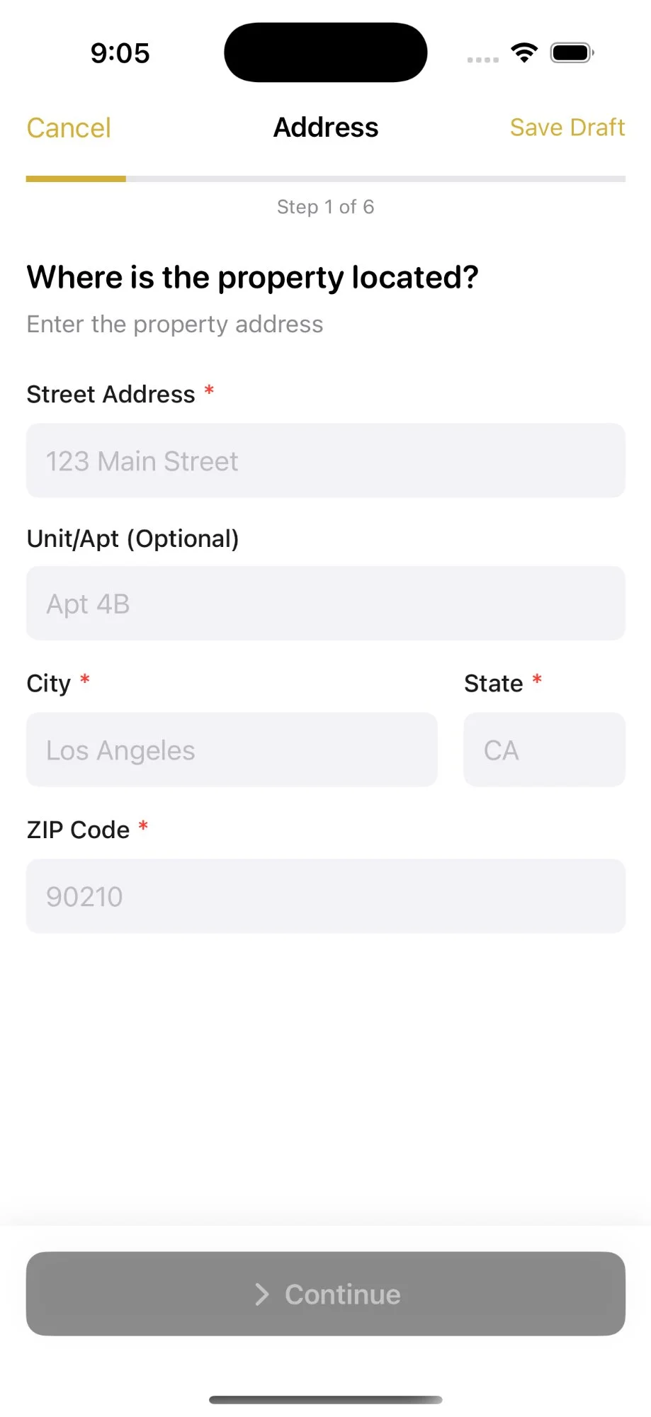 Step 1: Enter the Address
